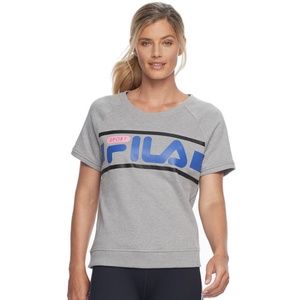 FILA SPORT Short Sleeve Logo Sweatshirt  XL